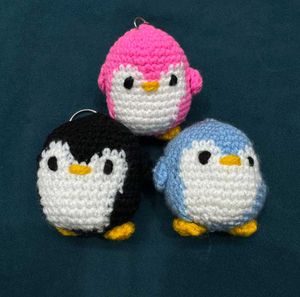 Crochet Penguin Keychains