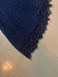 HEY!!! Blue Net Flared Dress