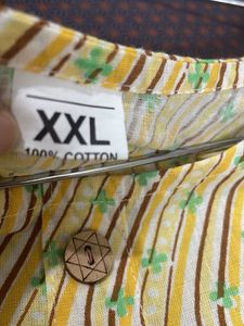 Striped Floral Kurta 46 Size