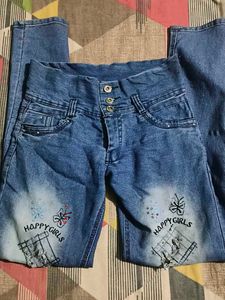 Embroidered High-Waisted Jeans