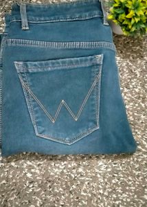 Mens Blue Colour Wrangler Jeans