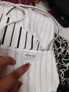 Stiped Lining Bodycon Dress