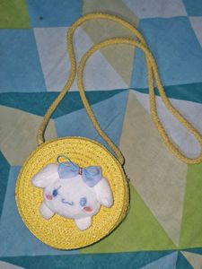 Cinnamoroll Straw Circle Bag