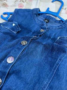 Denim One Piece Dress For Girls