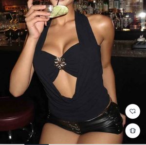 Elegant Black Halter Top