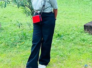 Wide Leg Black Denim Jeans