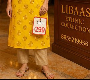 Elegant Yellow Floral Kurta