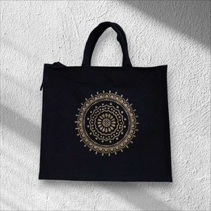 Combo Of Black Canvas Tote Handcrafted Bags