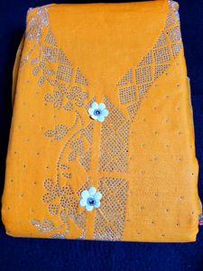 Cotton Semi-stitched Suit Printed Bottom N Dupatta