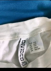 H&amp;m White Baby Croped Tee