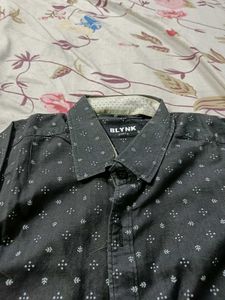 Black White Printed Shirt