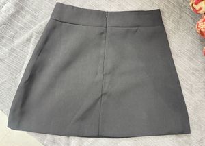 Black Embellished Mini Skirt