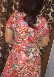 Floral Print Fit &amp; Flare Dress With ( Freebie)