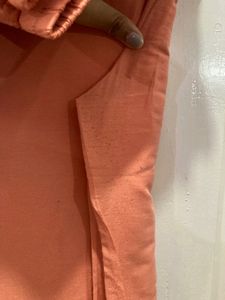 Anouk Peach Cold Shoulder Dress