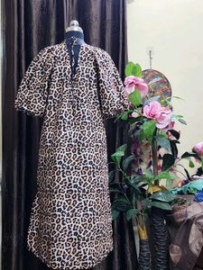 Clearance Sale🔥H&amp;M Puff Sleeves Leopard Print Dre