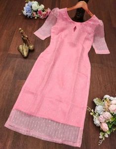 Pink Polka Dot Kurti Dress
