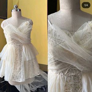 Elegant White Lace Dress