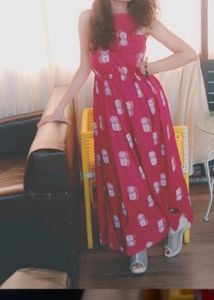 Beautiful Sleeveless Gown Full Length