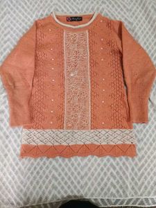 Peach Floral sweater