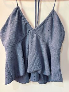 Ocean Blue Halter Neck Top