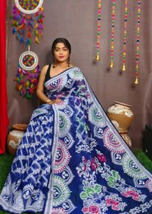 Soft Blue Colour Jamdani Saree