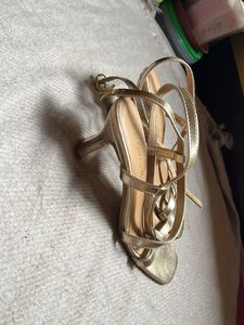 Gold Strappy Heels