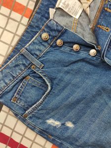 H&amp;M Blue Distressed Jeans