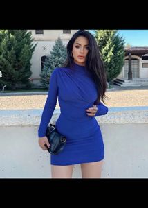 Blue Bodycon Mini Dress
