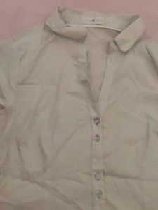 Light Blue Button-Down Blouse