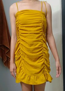 Solid Twist And knot Dress