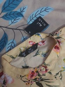 Floral Print Button-Down Kurti