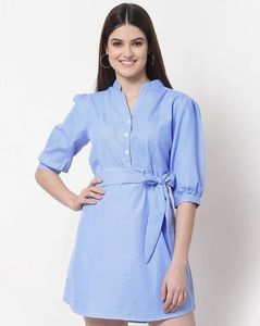 Striped Shirt Dress with Tie Belt size S