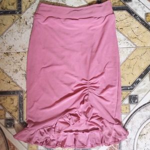 Handmade Slit Ruffle Ruched Short Skirt