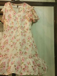 Floral Print Ruffle Dress