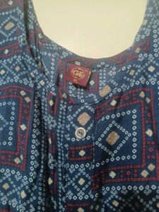 Patterned Button-Down Top