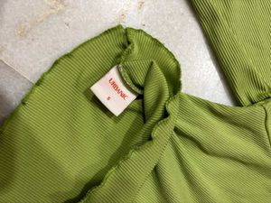 Olive Green Crop Top