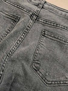 Women Trendy Grey Denim Jeans