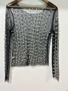 Sheer Beaded Top