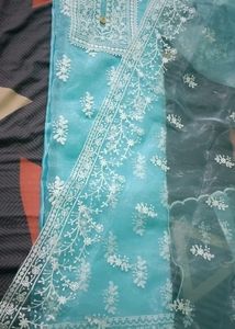 Sky Blue Dress Material