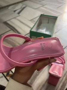 Pink Heeled Sandals