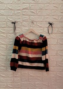 Striped Long Sleeve Top🎗️🌷