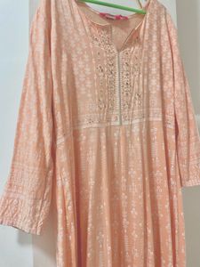 Peach Long Kurta/Dress