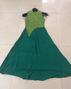 Green Sequin Evening Dress