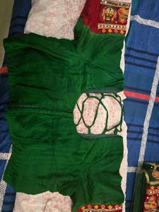 Green Gajji Silk Saree