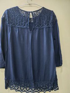 Blue Lace Top