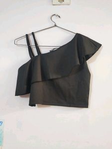 Black Sassy Crop Top