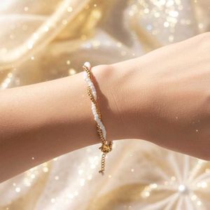 Elegant Golden Beaded Bracelet 💛