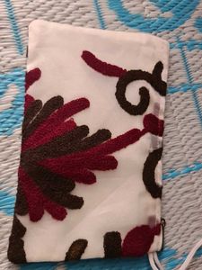 Embroidered Floral Pouch
