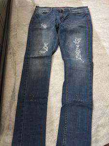 Ripped Beige Jeggings