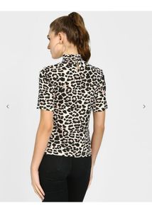Animal Print High Neck Top